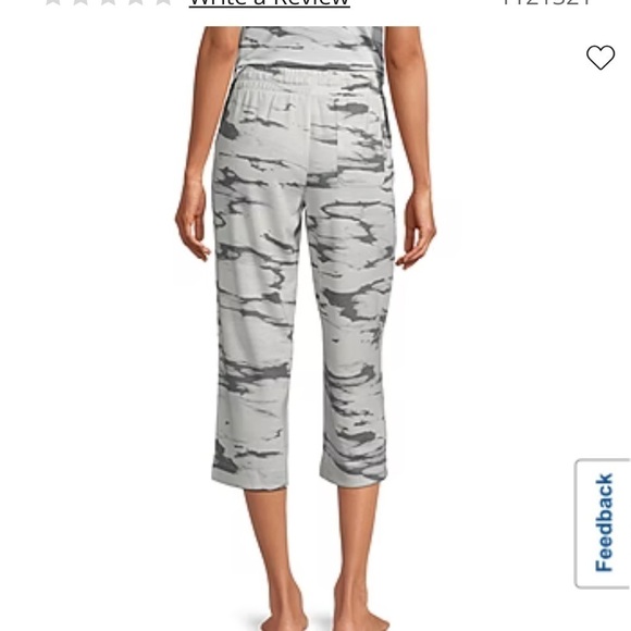 Ambrielle Womens Pajama Capris in loft gray cloud, size large - Picture 2 of 6